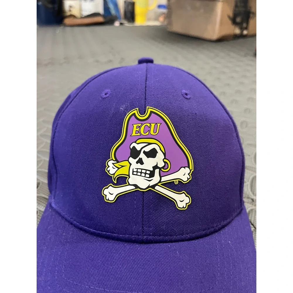 Adidas Hat Mens OSFM Purple ECU Pirates NCAA Adjustable Baseball Cap